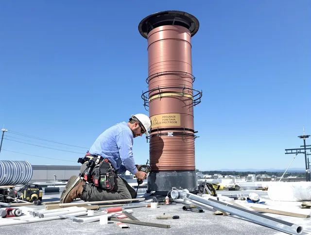 Installed chimney liner by Fort Myers Chimney Sweep in Fort Myers, FL