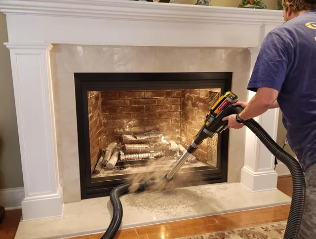 Fireplace cleaning performed by Fort Myers Chimney Sweep in Fort Myers, FL