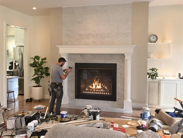 Newly installed fireplace by Fort Myers Chimney Sweep in Fort Myers, FL